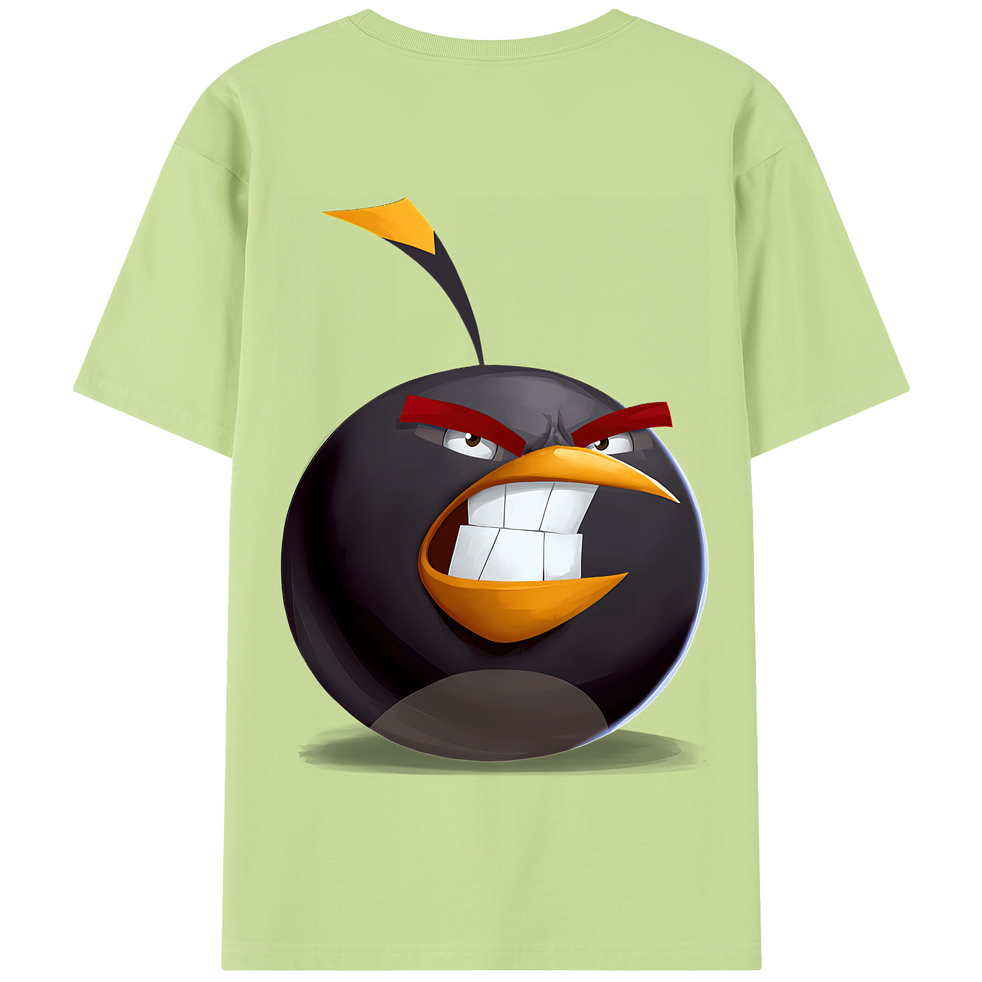 （画像用） Angry Birds アングリーバード 綿100％半袖Tシャツ（背面プリント）